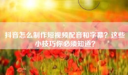 抖音怎么制作短视频配音和字幕？这些小技巧你必须知道？