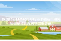 欧洲尺码日本尺码专线不卡顿友：如何实现精准匹配购物效率更高！