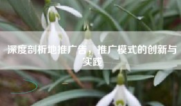 深度剖析地推广告，推广模式的创新与实践