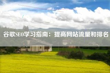 谷歌SEO学习指南：提高网站流量和排名