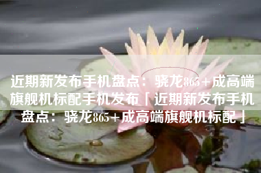 近期新发布手机盘点：骁龙865+成高端旗舰机标配手机发布「近期新发布手机盘点：骁龙865+成高端旗舰机标配」