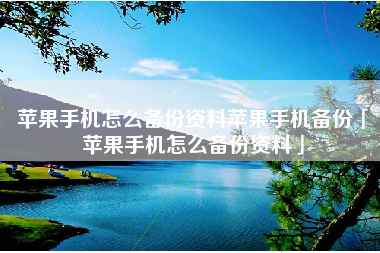 苹果手机怎么备份资料苹果手机备份「苹果手机怎么备份资料」